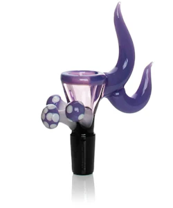 Red Eye Glass - 14MM MUSHROOM CLUSTER BOWL - PURPLE SLYME