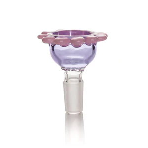 Red Eye Glass - 14MM FLOWER BOWL - YELLOW