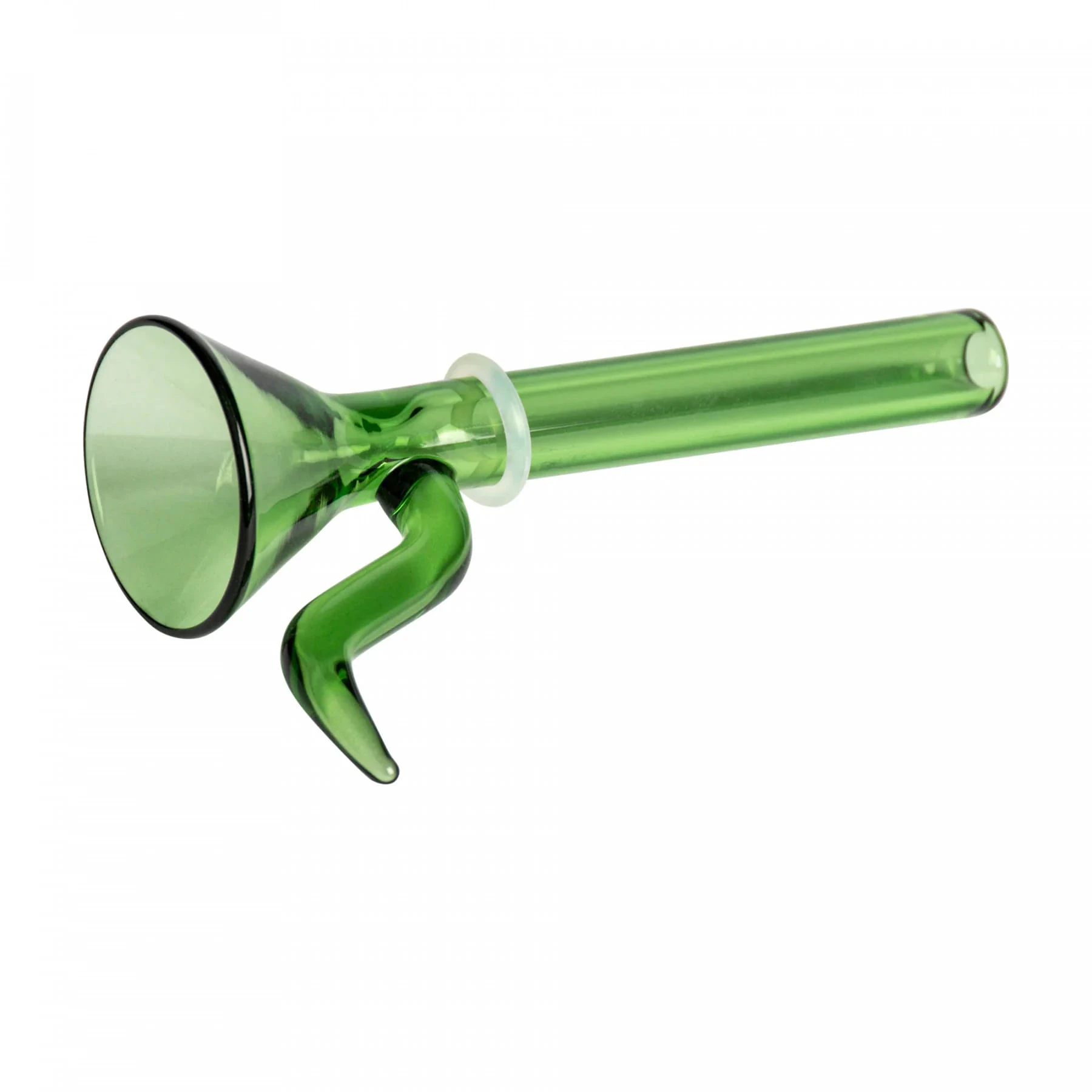 RED EYE TEK GLASS - 9MM CONE HEAVY WALL BOWL - GREEN Main Image