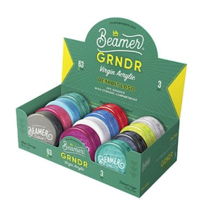 Beamer - GRNDR Virgin Acrylic Trippy Jewelz 90mm 3-Pc Grinder