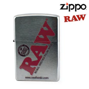 Zippo Brushed Silver w/ RAW logo
