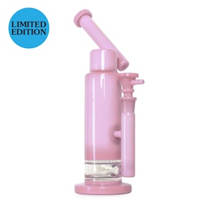 West Coast Gifts  - 9" Tall Pink Slyme Gabriola Bubbler W/Honeycomb Perc