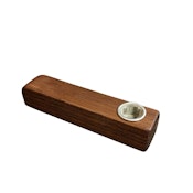 3.5" FUTO Old School Wood Hash Pipe - Walnut