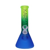 9" Karma Glass 3 Toned Frosted Beaker Bong