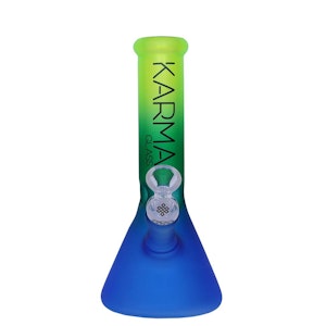 Karma Glass - 9" Karma Glass 3 Toned Frosted Beaker Bong