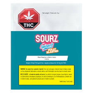 SOURZ by Spinach - Fully Blasted Blue Raspberry Watermelon 1 x 10g Soft Chew