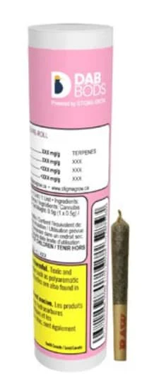 DAB BODS - PINK FROZAY RESIN INFUSED PRE-ROLL - 0.5 Main Image