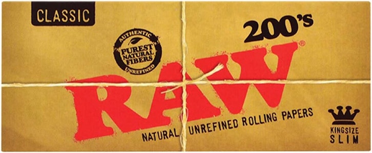 RAW - RAW 200s Classic King Size Slim Rolling Papers - 200 Sheets per Pack