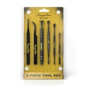 6 Piece Tool Set (2x Tweezers, 1x Diamond Claw, 3x Dab Tools)