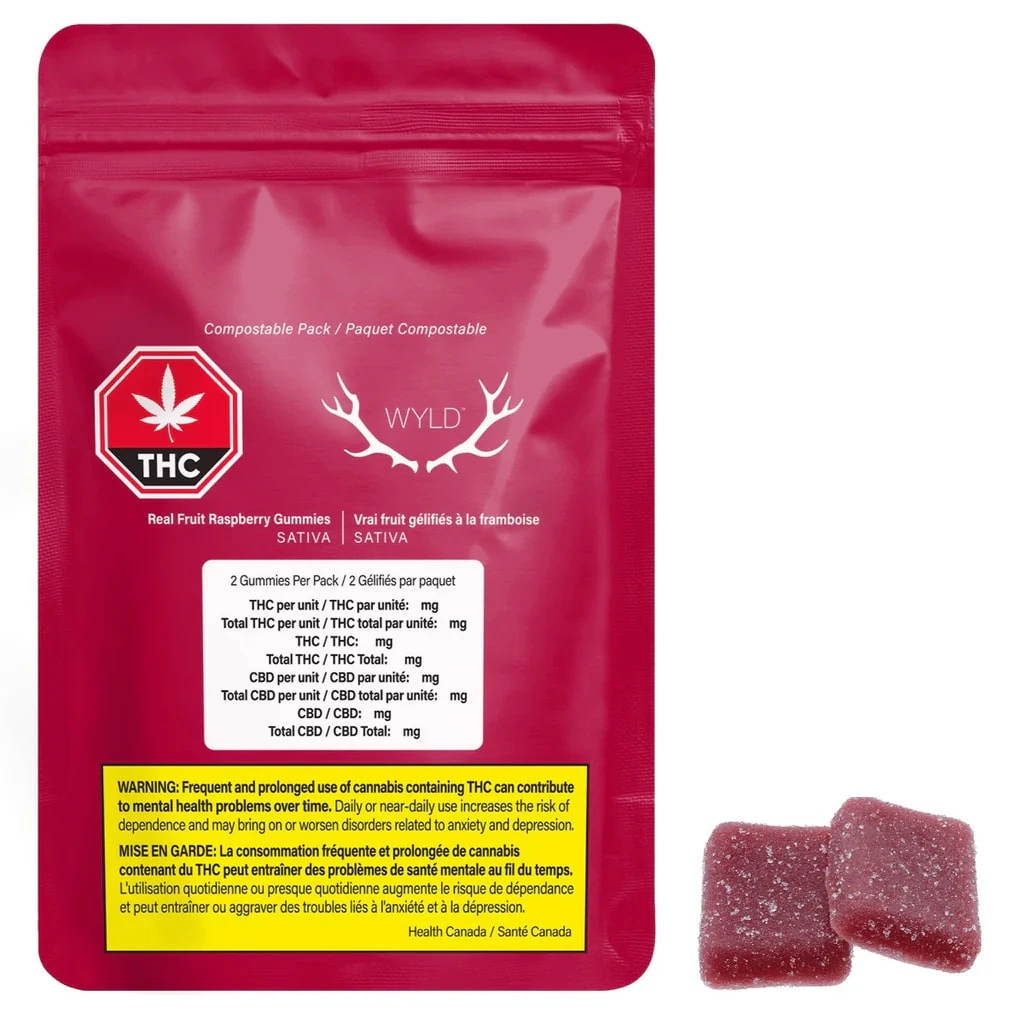 WYLD - REAL FRUIT RASPBERRY GUMMIES - 8 Main Image