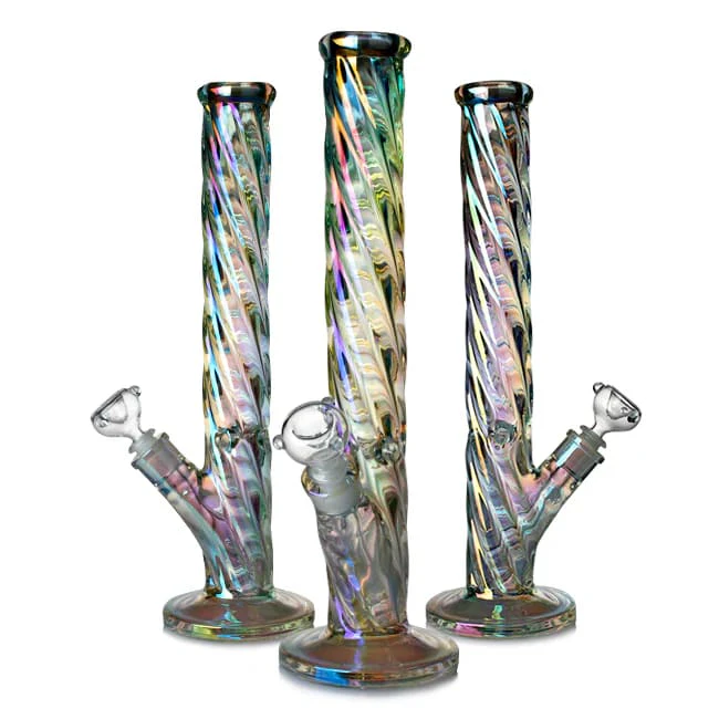 BigDog Distribution - 16" Twisted Iridescent Metallic Straight Tube Main Image
