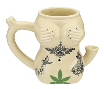 Accessories - Tattoo Girl Ceramic Mug Pipe