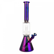16" Metallic Terminator Finish Dual Chamber Beaker Tube (Blue)