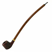 Shire Pipes - Curved Engraved Cherry Wood Tobacco Pipe - 15"