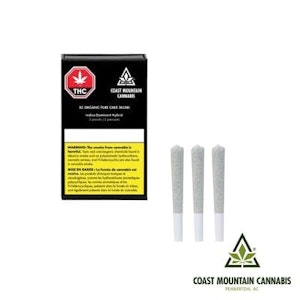 Coast Mountain Cannabis - BC Organic Pure Cake Skunk 3 x 0.5g Pre-Rolls