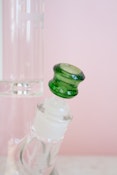 14mm Cone Pull-Out Bowl / Red Eye Glass - Green