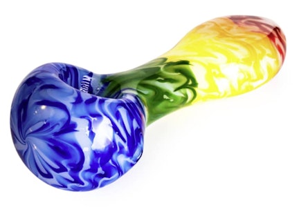 West Coast Gifts - 4.5" Frosted Rainbow Spoon Hand Pipe - Rainbow
