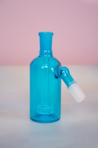 ufo Perc - 14mm 45 Degree Day Glow Blue Ash Catcher W/UFO Perc - 14mm 45 Degree Day Glow Ash Catcher W/UFO Perc