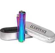 Clipper | Refillable Metal Lighter, Poker, and Case -ICY Rainbow