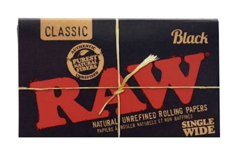 Raw - RAW - Black Single Wide Rolling Papers