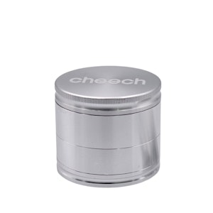 Cheech - Cheech - 70mm 4pc Grinder with Removable Teeth & Screen - Silver