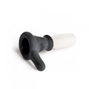 THUMPER CONE 14MM BOWL / PULLOUT -BLACK FROSTED