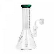 8" Red Eye Glass Concentrate Beaker - Teal
