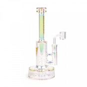 9" Red Eye Tek Metallic Terminator Finish Avalon Concentrate Rig - Rainbow