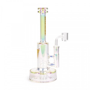 Red Eye Tek - 9" Red Eye Tek Metallic Terminator Finish Avalon Concentrate Rig - Rainbow