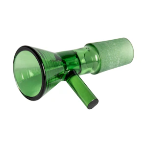 Red Eye Glass  - CONE 14MM BOWL / PULLOUT - GREEN