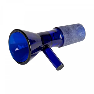 Red Eye Glass  - CONE 14MM BOWL / PULLOUT - BLUE