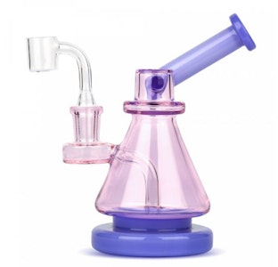 .A. GLASS - Rigs - Gear Premium 6" Floating Beaker Rig- Purple and Pink