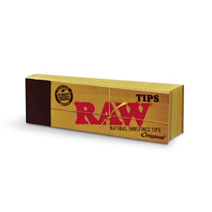 RAW - RAW Unrefined Original Rolling Paper Tips - 50 Pack