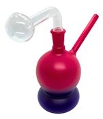6" Color Bubble Oil Burner Water Pipe - Red Ombre