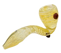 4" Sherlock Glass Pipe | Clear Spiral