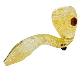 NoName - 4" Sherlock Glass Pipe | Clear Spiral