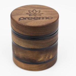 Preemo - 2.5 inch 4-Piece Wooden Grinder (Black)