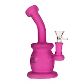 7.5" iRie - Frosted Pink Bubbler Bong w/UFO Perc