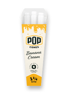 Pop Cones - Pop Cones - Ultra Thin 1 1/4 - Banana Cream - 6 Pop Cones