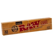 RAW CLASSIC NATURAL UNREFINED HEMP PRE ROLLED CONE 1.25  PACK 32