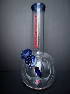 Red Eye Glass - 10" LITTLE BRO BUBBLER BONG - BLUE