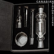 WCG - 14MM NECTAR COLLECTOR BUBBLER SET - QUARTZ & TI TIPS, DAB DISH, MOUTHPIECE & K-CLIP