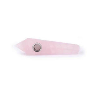 WCG - CRYSTAL HAND PIPES - ROSE QUARTZ