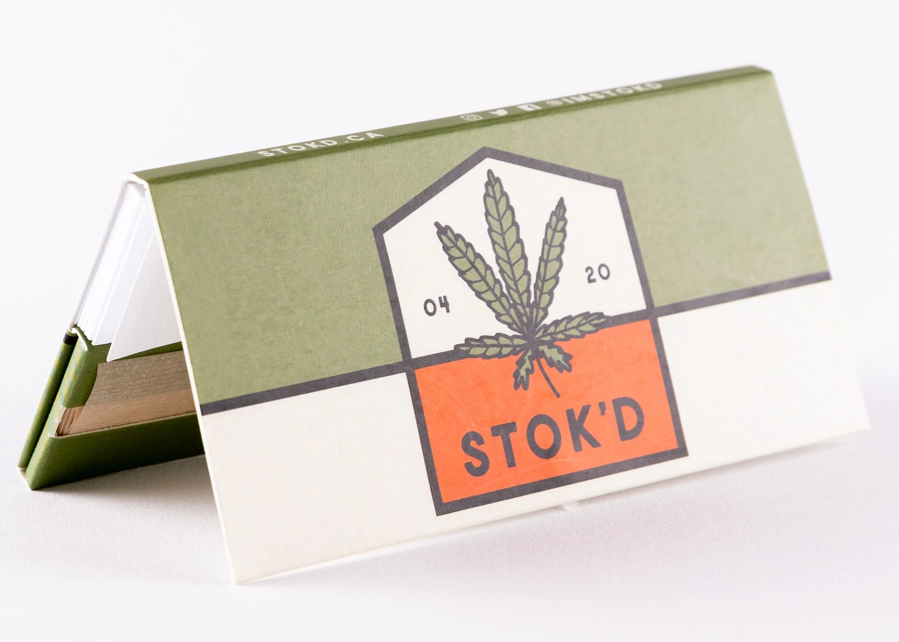 Stok'd - Stok'd | King Size Rolling Papers | Stok'd Weed Leaf Main Image