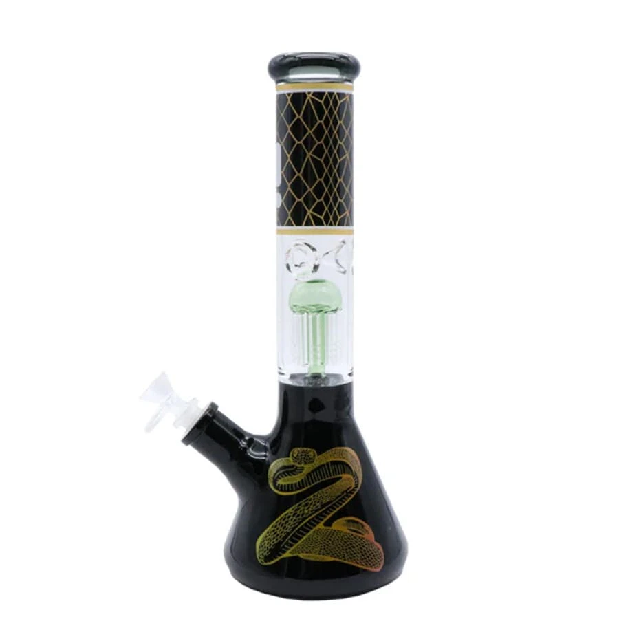 Accessories - 14" Gold Snake Full Colour Beaker w/ 12-Arm Tree Perc, Ice Pinch Infyniti Untamed Collection Main Image