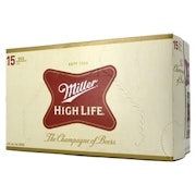 15C MILLER HIGH LIFE - MOLSON - 15PK