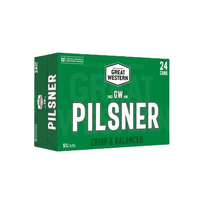 GREAT WESTERN BREWING COMPANY - PRE - PACKED 24C GREAT WESTERN PILSNER - 24x355ml Main Image