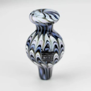 Castle Glass - Castle Glassworks - Bubble Cap - Swirly Blue