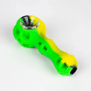 OneWholesale - OW - Silicone Hand Pipe (Green/Yellow)