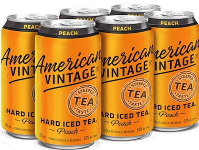 Avit - 6C AVIT PEACH HARD ICED TEA - LABATT - 6PK